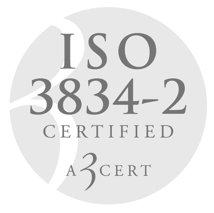 ISO 3834-2-certifierad av A3CERT